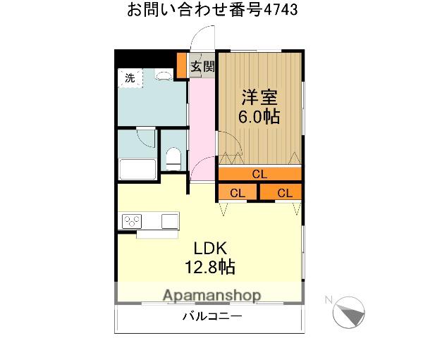ユーネットⅢ(1LDK/1階)の間取り写真