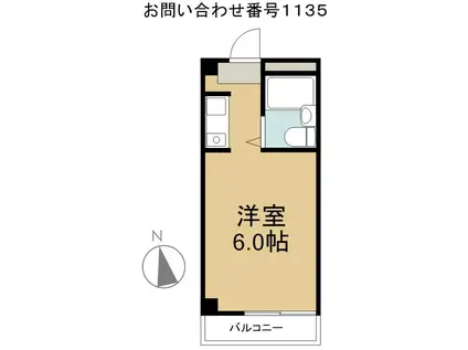 スイートM(ワンルーム/1階)の間取り写真