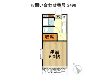 大成ハイツ東(1K/1階)の間取り写真