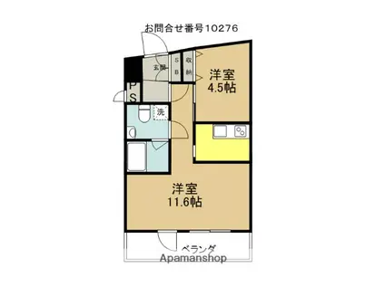 プロペ所沢ビルⅡ(1LDK/5階)の間取り写真