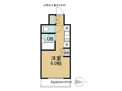 アルプ所沢(ワンルーム/9階)の間取り写真