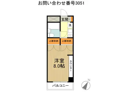 メゾン有楽町(ワンルーム/1階)の間取り写真