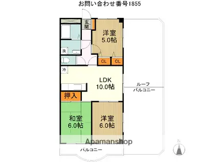 ドルチェ小手指(3LDK/4階)の間取り写真