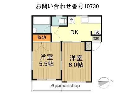 くすのき台マンション(2DK/3階)の間取り写真