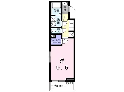 サンシャイン 東所沢(1K/2階)の間取り写真