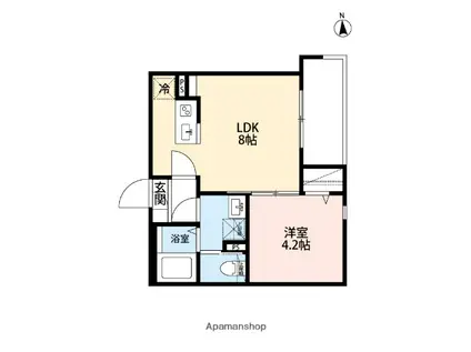 RH 小手指(1LDK/1階)の間取り写真