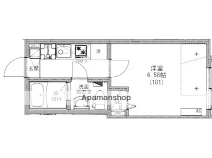 KEIAI RESIDENCE 狭山ヶ丘(1K/1階)の間取り写真