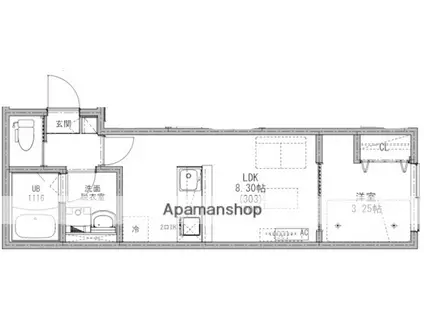 KEIAI RESIDENCE 狭山ヶ丘(1LDK/1階)の間取り写真
