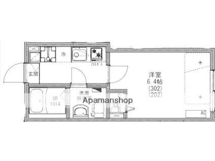 KEIAI RESIDENCE 狭山ヶ丘(1K/3階)の間取り写真