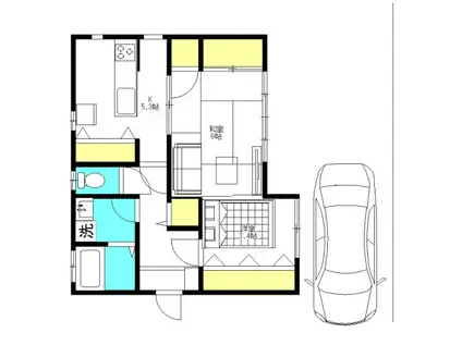 西武池袋・豊島線 武蔵藤沢駅 徒歩11分 1階建 築24年(2K)の間取り写真