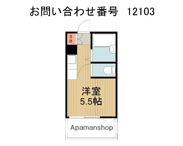 クレセント(ワンルーム/1階)の間取り写真