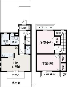 アランフェス(2LDK/1階)の間取り写真