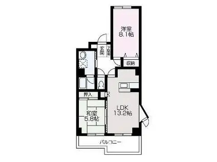 ファーストステージ(2LDK/3階)の間取り写真