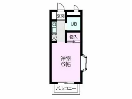 パティオ朝霞(ワンルーム/4階)の間取り写真