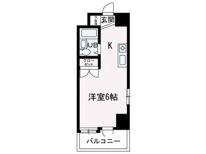 スペースクラフト21(ワンルーム/2階)の間取り写真