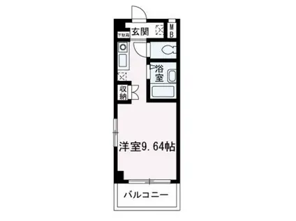 エスパシオ(ワンルーム/1階)の間取り写真