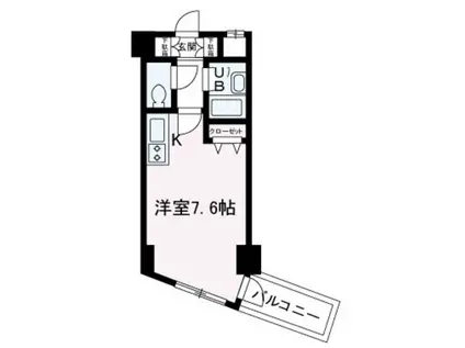 VOX-H3(ワンルーム/7階)の間取り写真