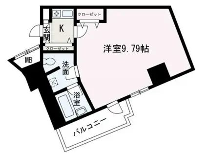 VOX-H3(ワンルーム/3階)の間取り写真