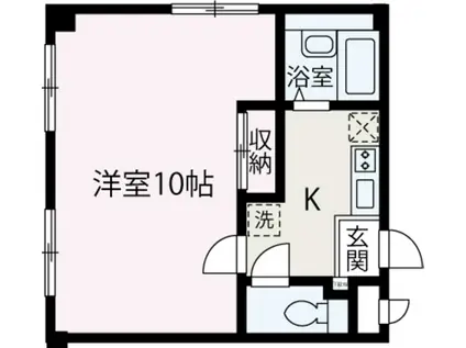 フラワーヒル3(1K/3階)の間取り写真