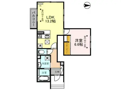 CONTADINO(1LDK/1階)の間取り写真