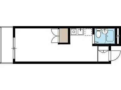コートビレッジアサカ(ワンルーム/2階)の間取り写真
