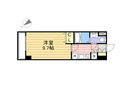 登戸N・Tステージ(1K/6階)の間取り写真