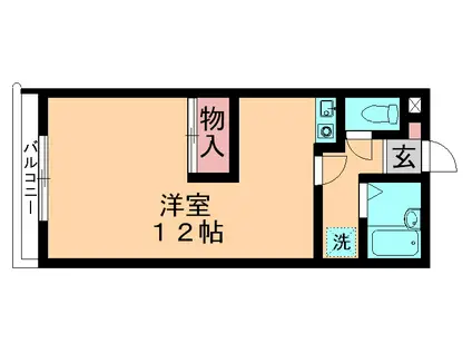 アーバンハイツ神明(1K/1階)の間取り写真