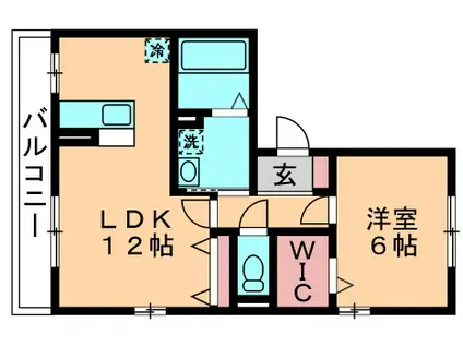 リビングタウンみつわ台(1LDK/1階)の間取り写真