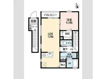 リーブルファイン大森台(1LDK/2階)の間取り写真