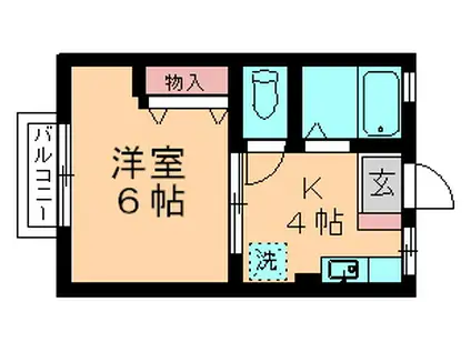 ステージ21貝塚(1K/2階)の間取り写真