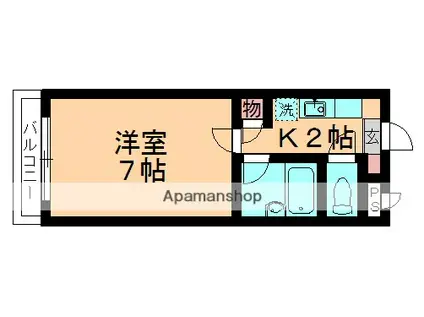 アネックス長洲(1K/3階)の間取り写真