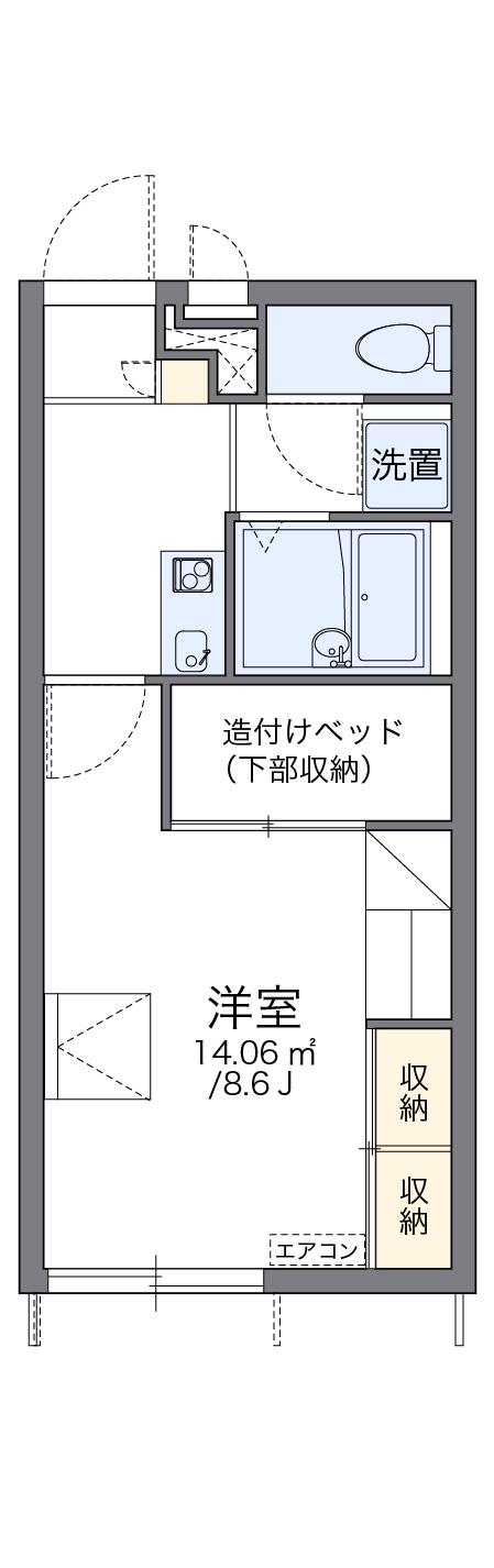 レオパレスサンサーラ(1K/1階)の間取り写真