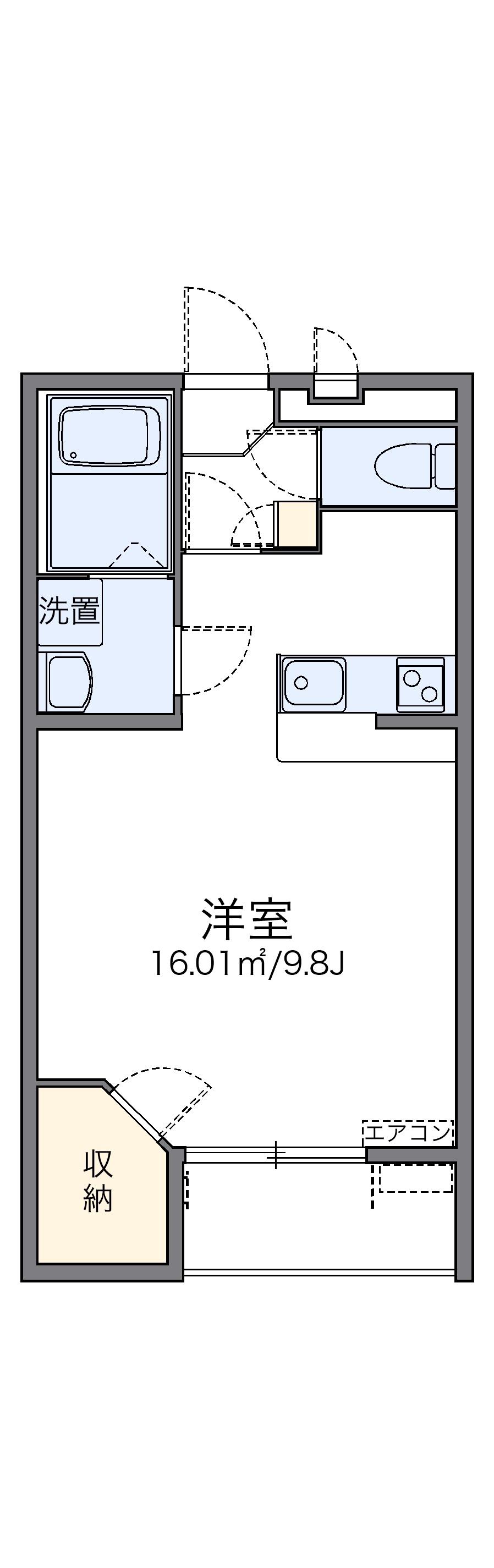 レオパレスフロール(1K/3階)の間取り写真