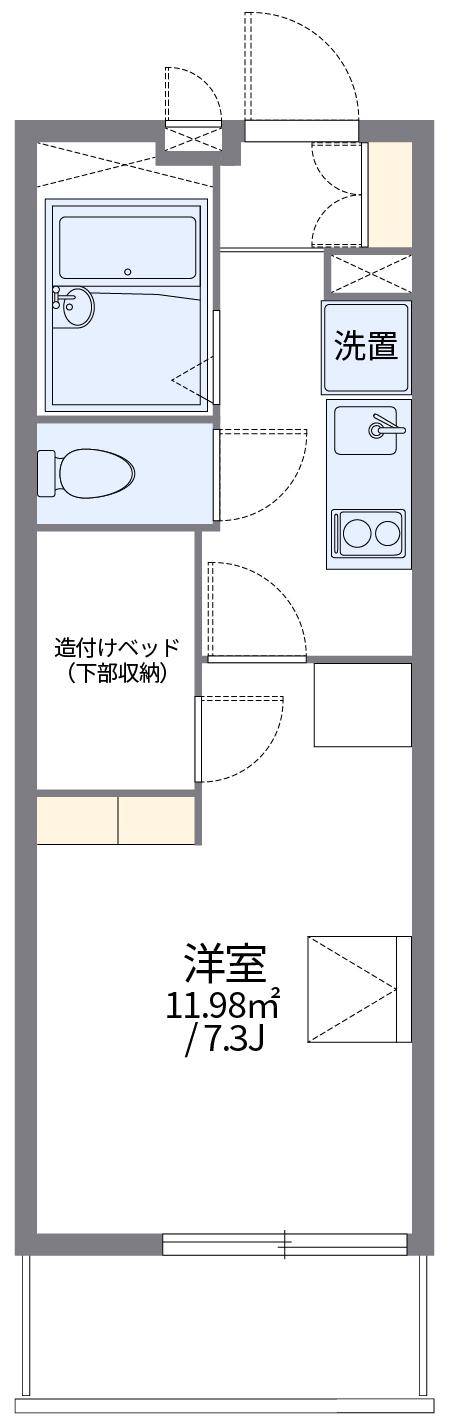 レオパレスアドラーブル(1K/1階)の間取り写真