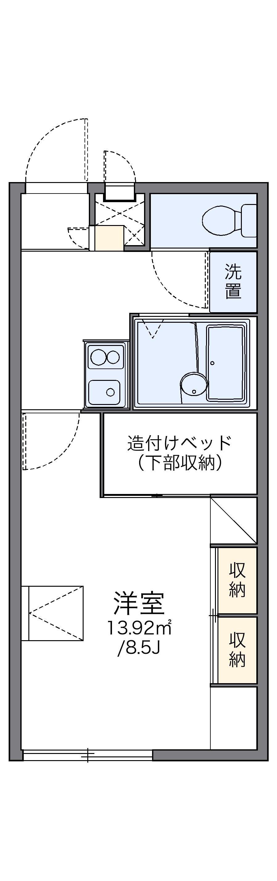 レオパレスプリマベーラ(1K/2階)の間取り写真