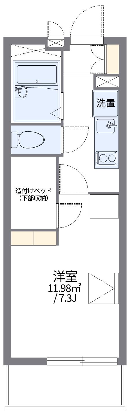 レオパレスYUME(1K/3階)の間取り写真