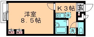 レオパレスクレール光優Ⅱ(1K/2階)の間取り写真