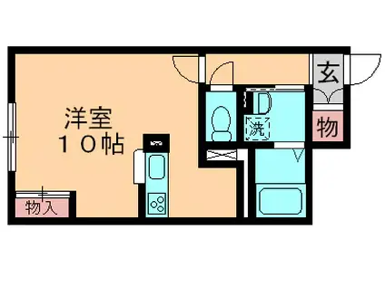 レオネクスト煌(1K/1階)の間取り写真