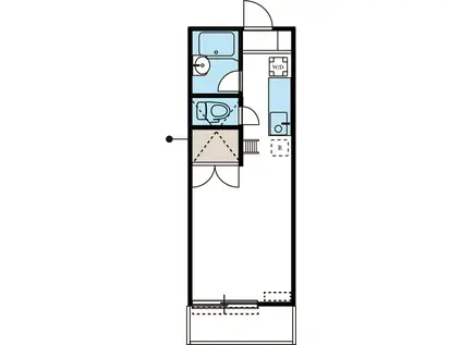 ロックウェル西都賀(ワンルーム/2階)の間取り写真
