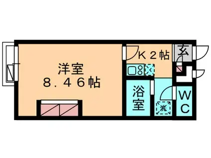 レオパレスフジB(1K/1階)の間取り写真