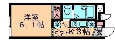 レオパレスハミングバード(1K/1階)の間取り写真