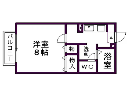 EXAGE(1K/1階)の間取り写真