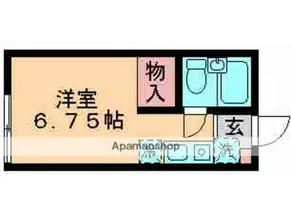 フレンド千城台(ワンルーム/2階)の間取り写真