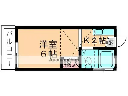 BCASA千葉千城台RE-BORNB棟(1K/2階)の間取り写真