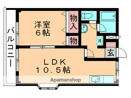 ボナールコートKEN(1LDK/2階)の間取り写真