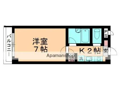 アネックス長洲(1K/3階)の間取り写真