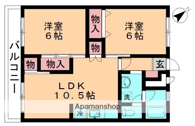 パークサイドみつわ台(2LDK/2階)の間取り写真