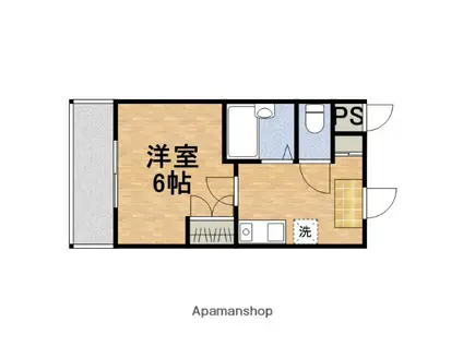 リヴェールビッグパイン(1K/4階)の間取り写真