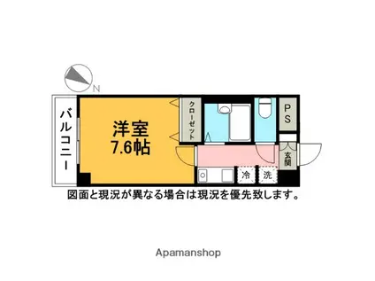 プリマヴェーラ入船(1K/5階)の間取り写真