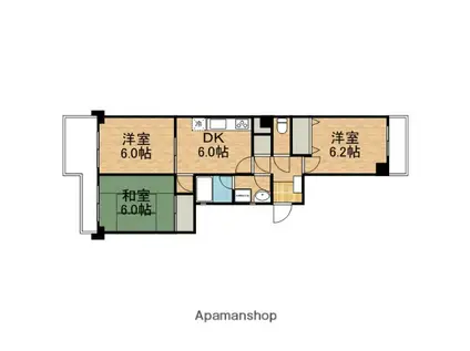 エリントンヒル東船橋(3DK/3階)の間取り写真
